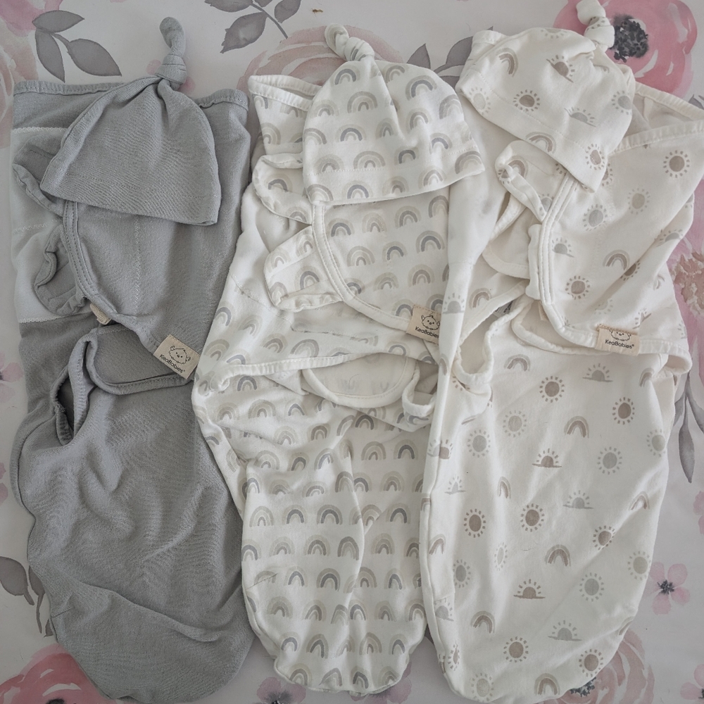 Swaddleme Baby Sleeping Sack Set in Ivory, Gray - SwaddleMe